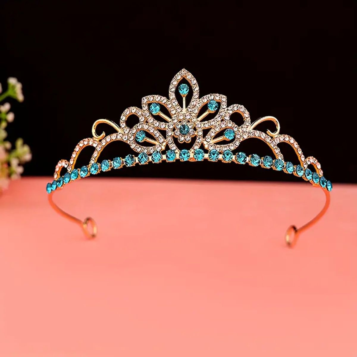 GENERICO - CORONA DE CUMPLEAÑOS COLOR CELESTE