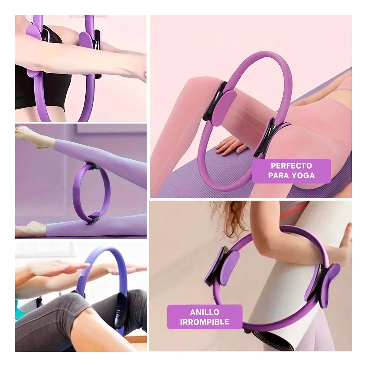 GENERICO - Pack6 Aro de 40 cm Facil de Usar en Morado Y+Regalo Agendita