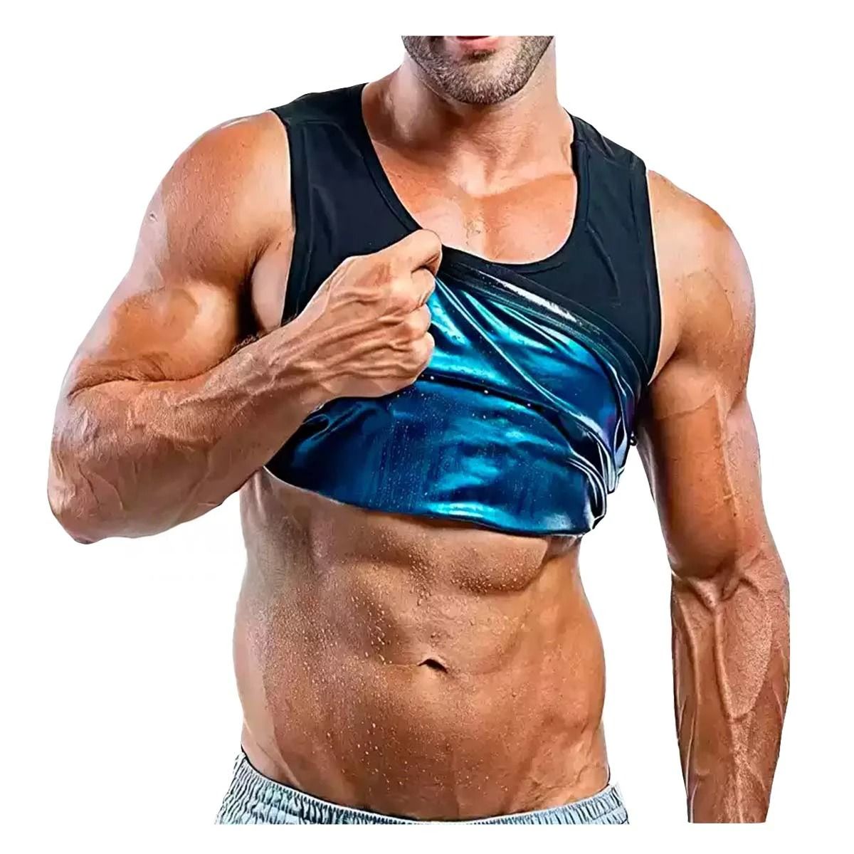 GENERICO - Polo Sudadero Deportivo para Gym en Negro Y+Ligas de Regalo