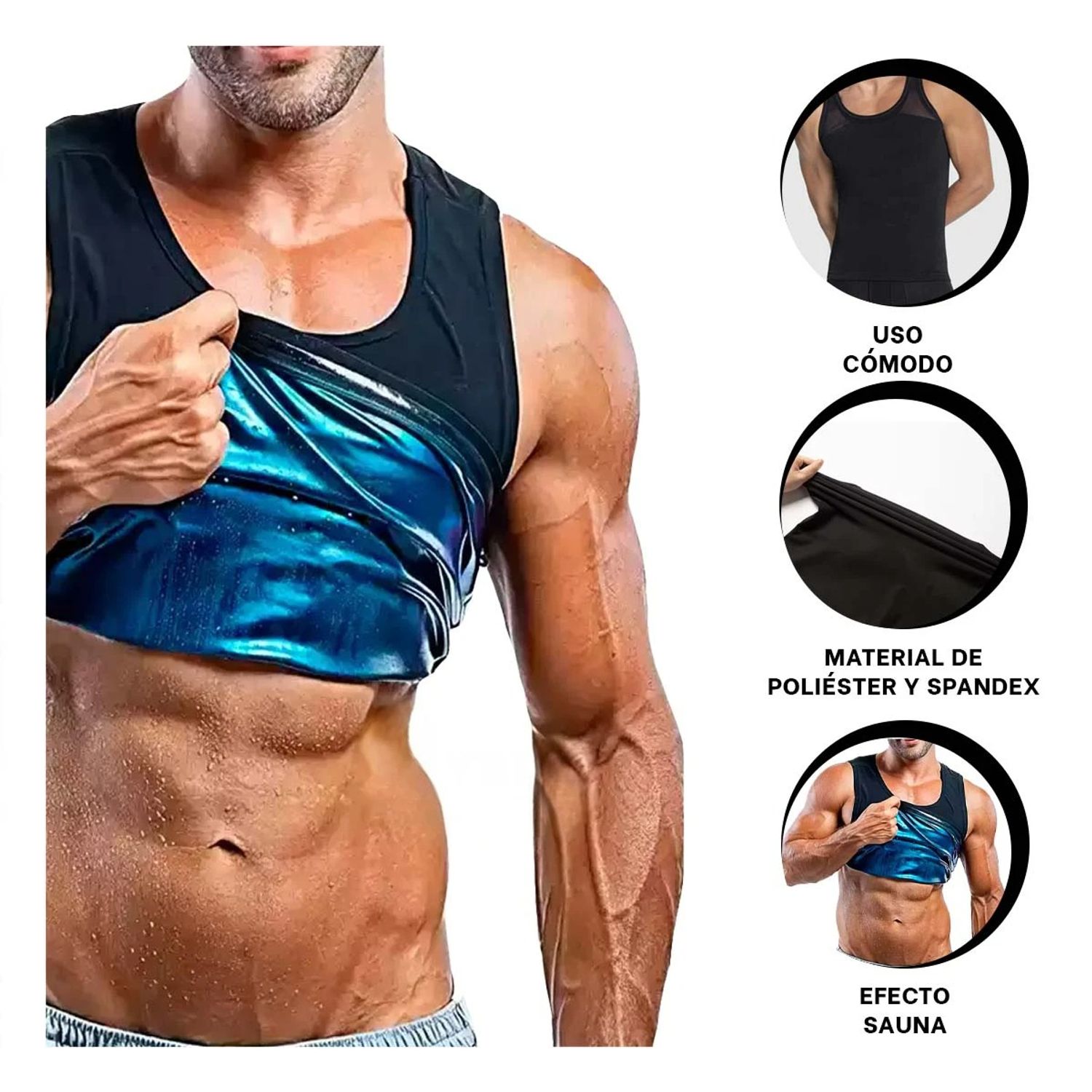 Pack6 Polo Sudadero de Gym de Talla SM en Tono Negro GENERICO