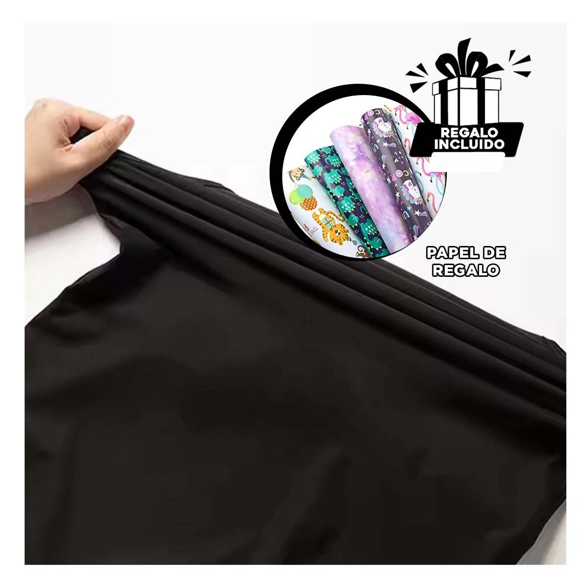 GENERICO - Faja Funcional de Talla LXL en Negro Y+Papel de Regalo