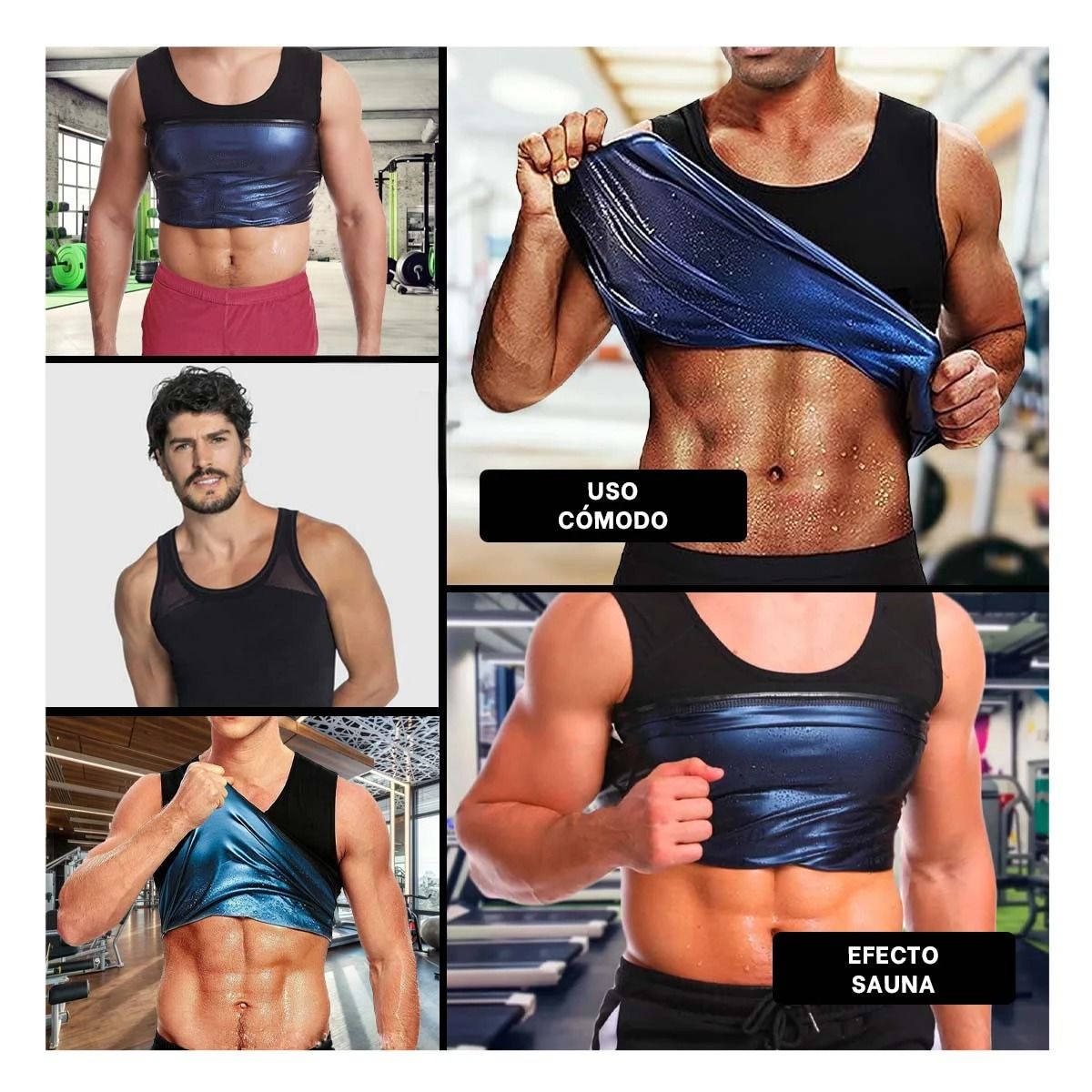 GENERICO - Pack6 Polo Sudadero para Gym en Negro Y+Regalo Agendita