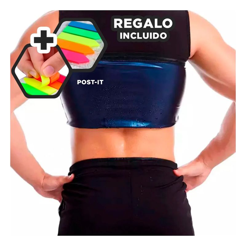 GENERICO - Pack6 Faja Resistente en 2XL3XL Negro Y+Banderitas Adhesivas