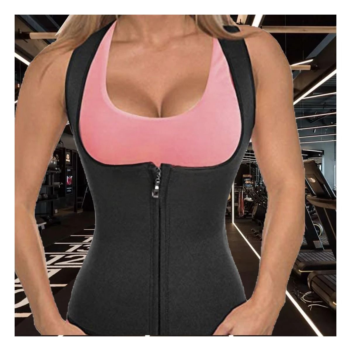 GENERICO - Pack4 Faja Crossfit en Negro Talla M Y+Papel de Regalo