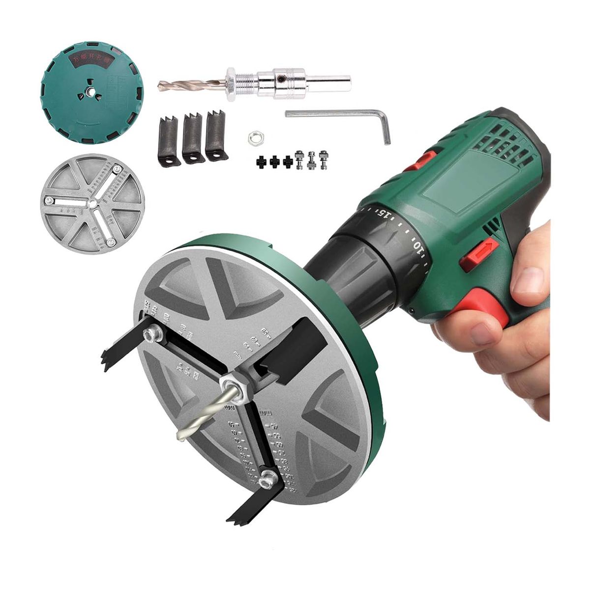 GENERICO - Adaptador Taladro Para Hacer Agujeros 45 Mm A 130 Mm