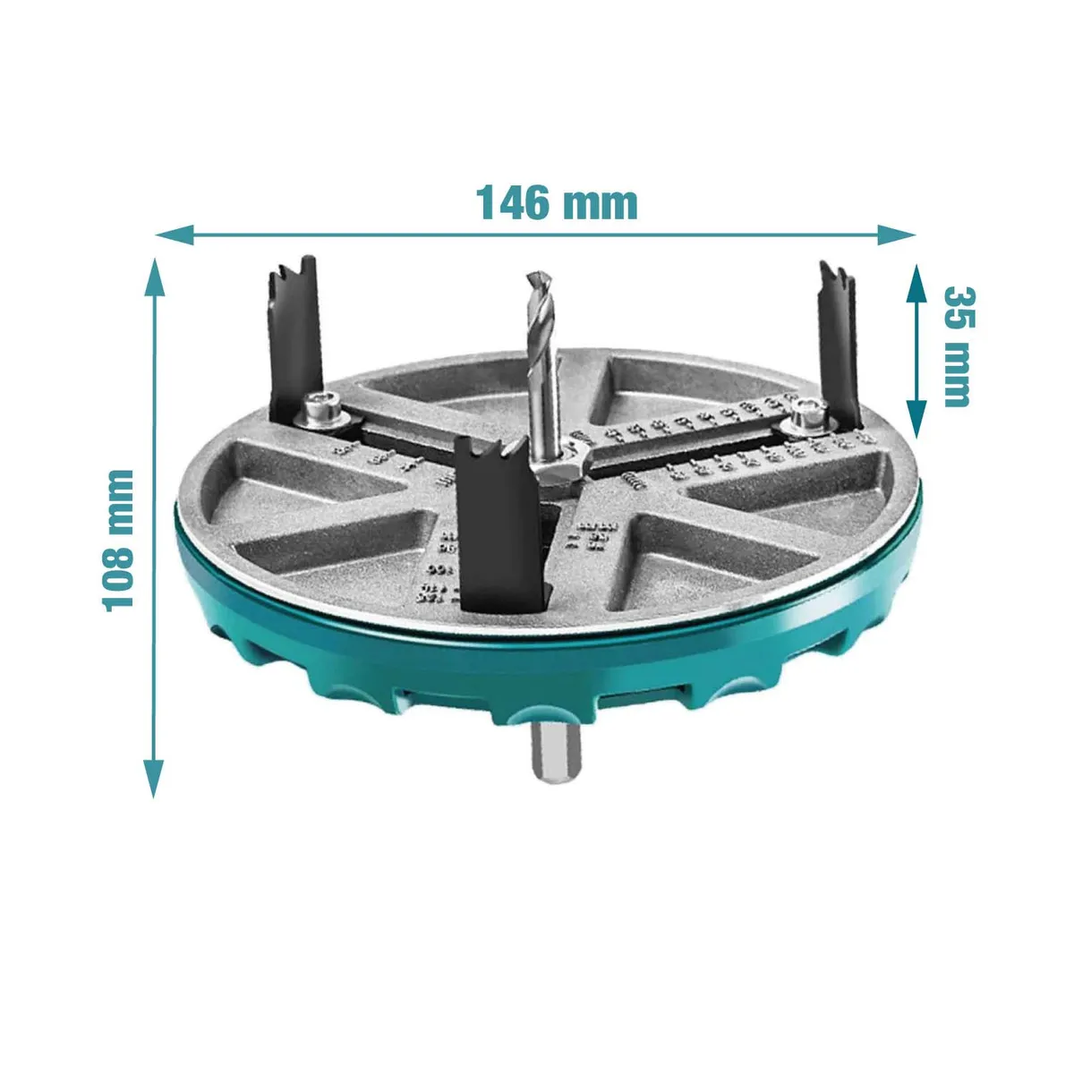 GENERICO - Adaptador Taladro Para Hacer Agujeros 45 Mm A 130 Mm