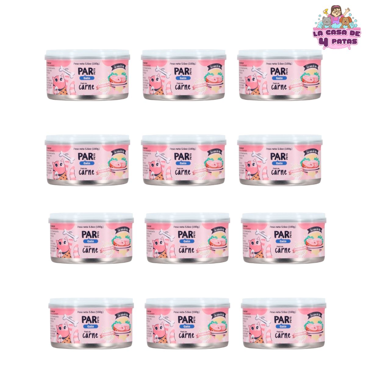 GENERICO - Alimento Humedo Par Pets sabor CARNE x12