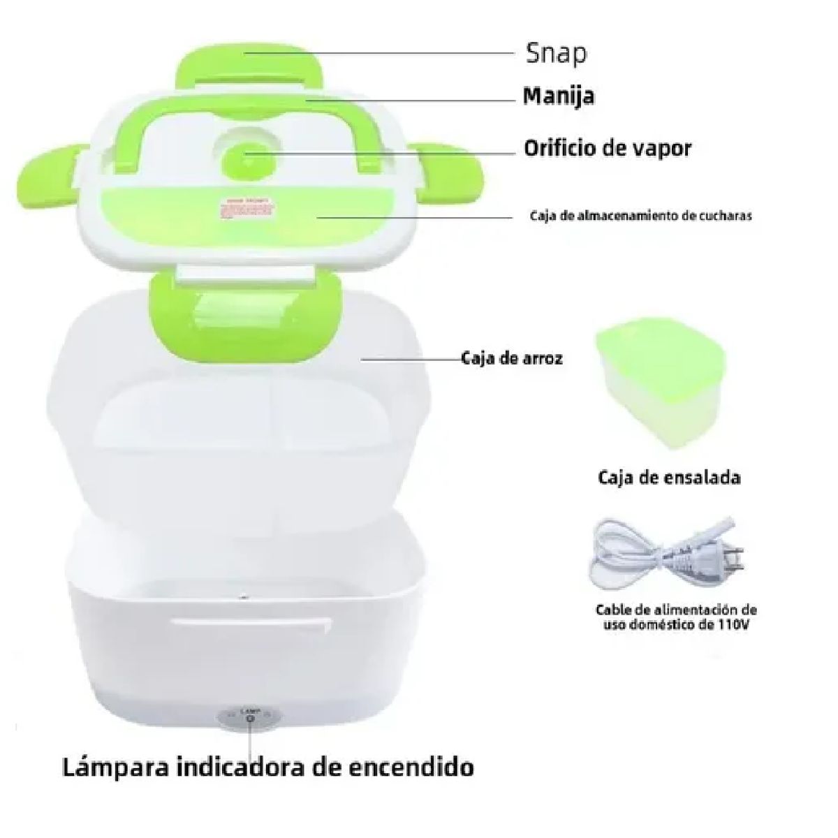 GENERICO - Bandeja Eléctrica Hannzo Taper 23x15 Cm Color Portátil