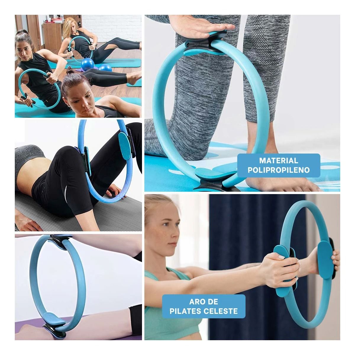 GENERICO - Pack6 Aro de 40 cm Facil de Usar en Celest Y+Regalo Agendita