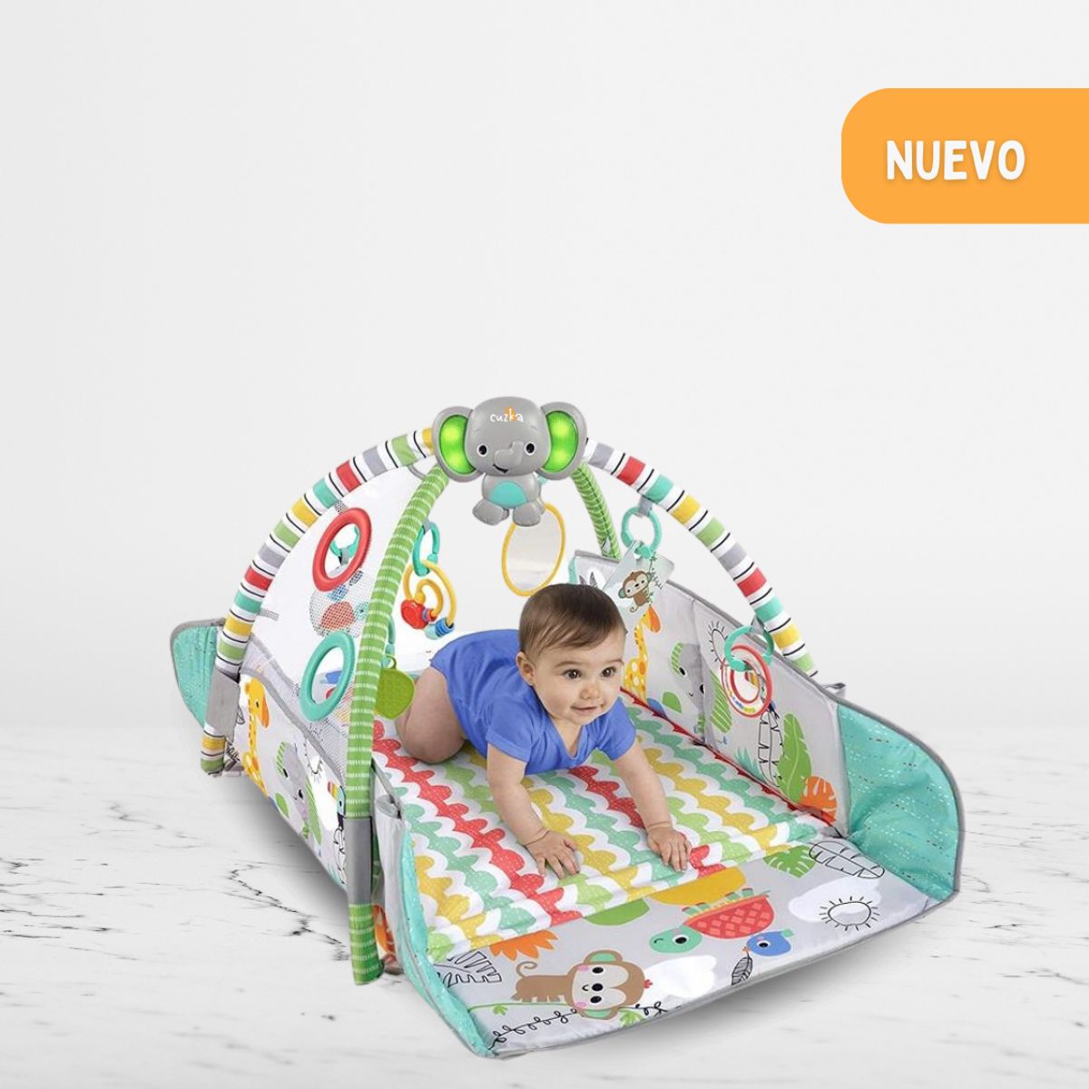 CUZKA - GYM 5 en 1 para Bebé «TU FORMA DE JUGAR A LA PELOTA» Green