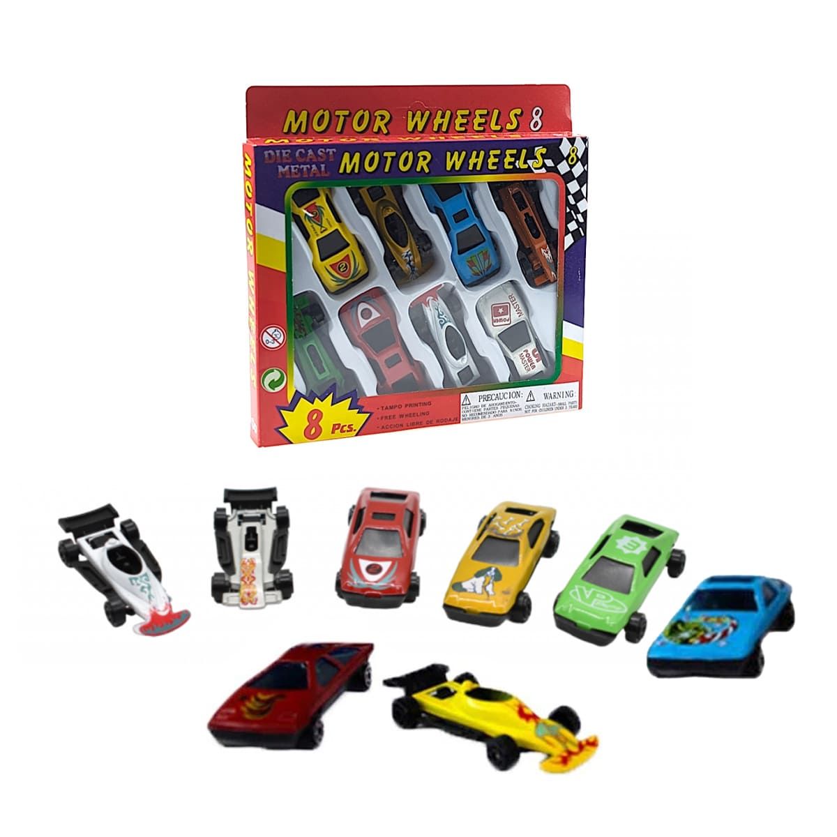 GENERICO - Carritos de Colores Diferentes 8 Piezas Y+Regalo Agendita