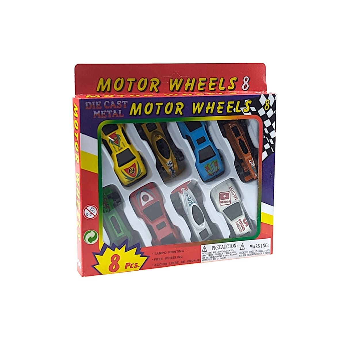 GENERICO - Pack2 Carritos de Metal Pequeños para Niños 8 Piezas