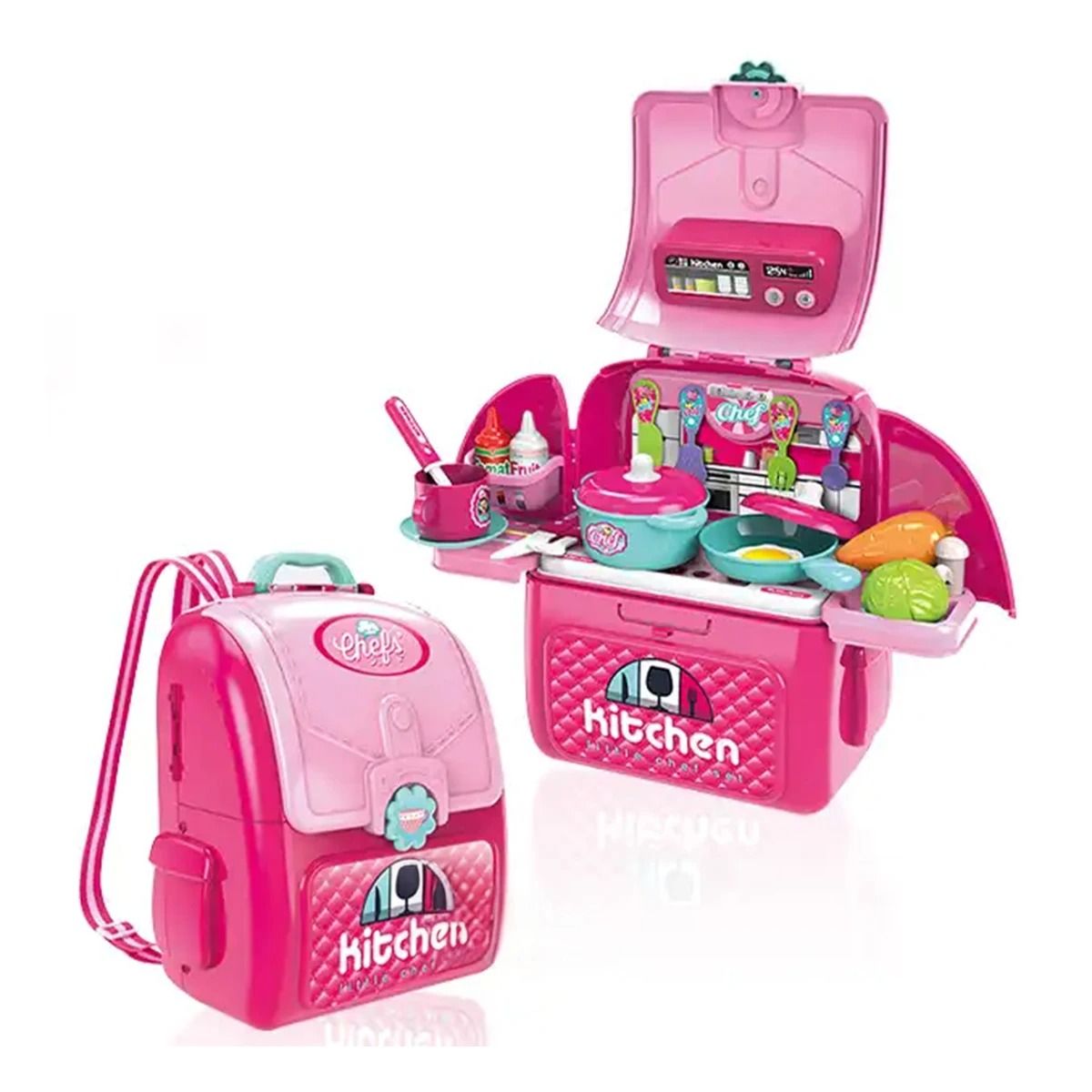 RYBIU IMPORT - Pack2 Set de Cocina con Accesorios en Color Rosado