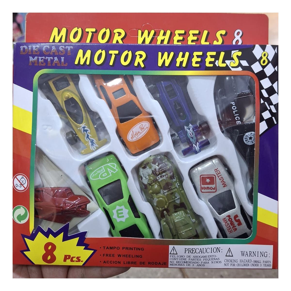 GENERICO - Pack4 Carritos de Juguete en Metal 8 Piez Y+Regalo Stickers