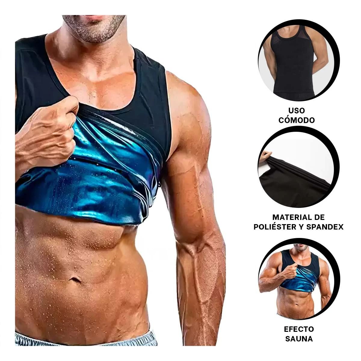 GENERICO - Pack6 Polo Sudadero de Gym de Talla SM en Tono Negro