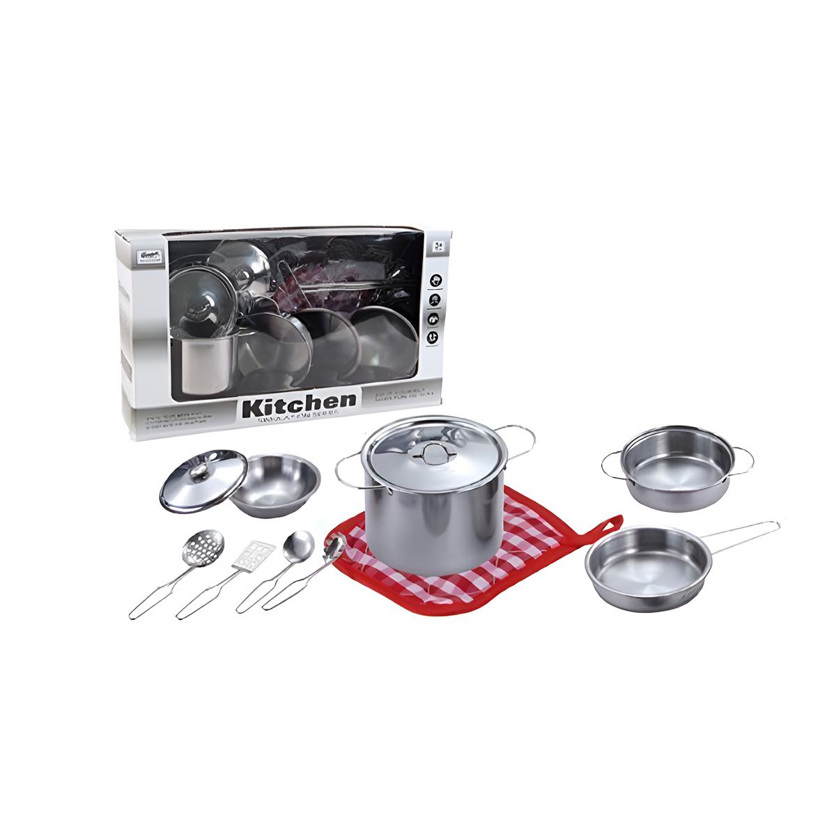 RYBIU IMPORT - Pack Infantil de Cocina Acero Inoxidable Y+Post-it Adhesivos