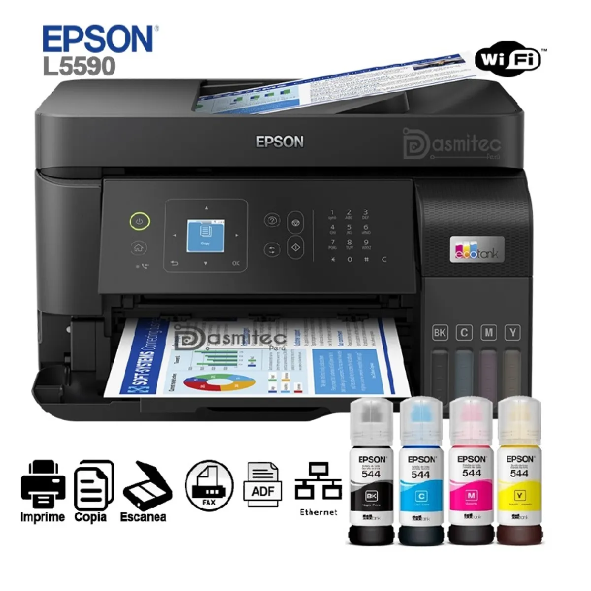 EPSON - Impresora Multifuncional Ecotank L5590 USB LAN WI-FI