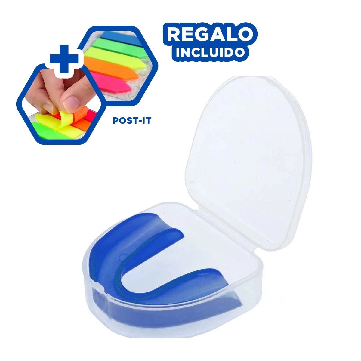 GENERICO - Pack6 Bucal de Silicona en Celeste Y+Banderitas Adhesivas