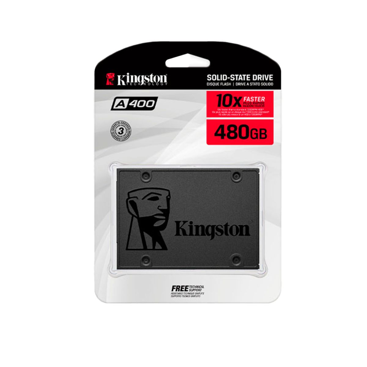 KINGSTON - Disco SSD Kingston A400 480GB 2.5 SATA III 6Gbs SA400S37480G