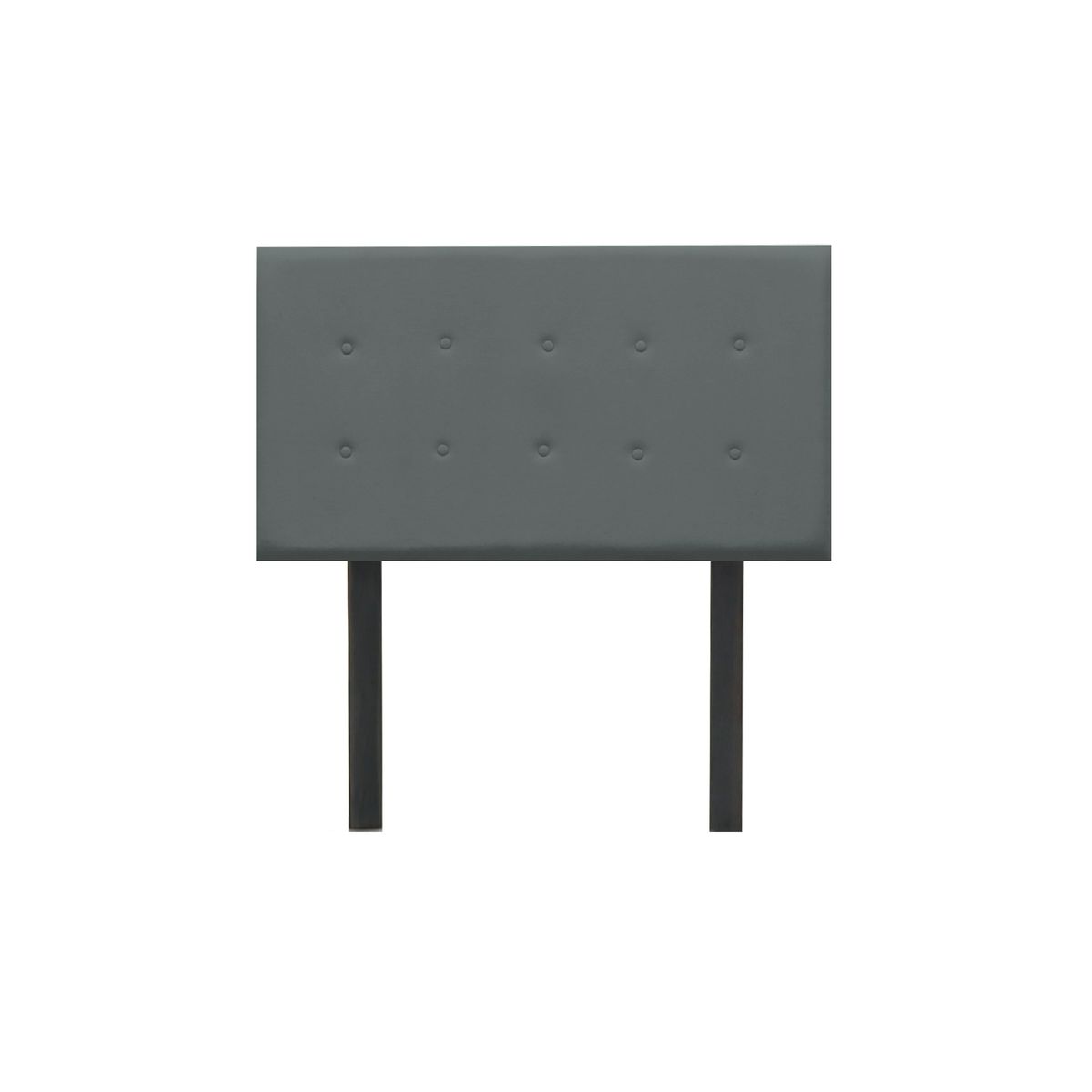 GENERICO - Combo Cama tapizada Petal - 2pz Gris oscuro+Colchón+ Almd+Velador Nod