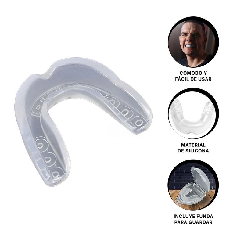 GENERICO - Pack2 Protector Dental en Transparente Y+Ligas de Regalo