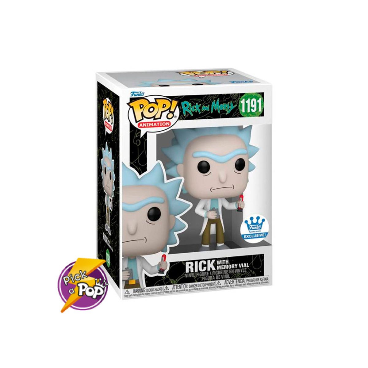 FUNKO - RICK Y MORTY RICK WITH MEMORY VIAL 1191 EXCLUSIVO