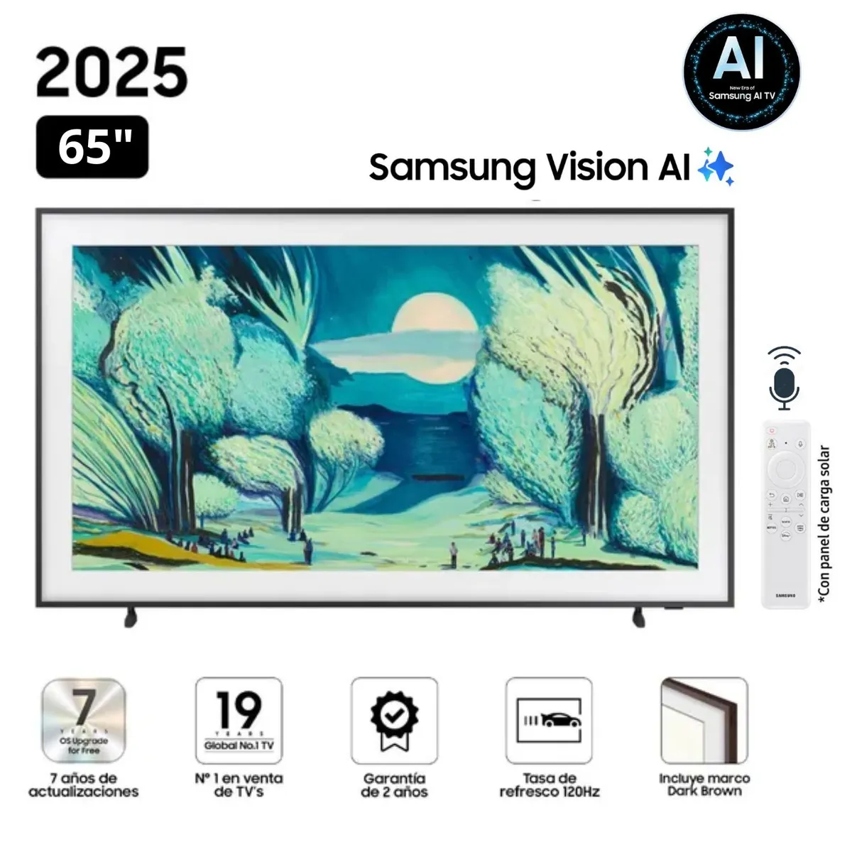 SAMSUNG - Televisor Samsung The Frame 65" Qled 4k Vision AI Smart TV QN65LS03F - Nuevo 2025
