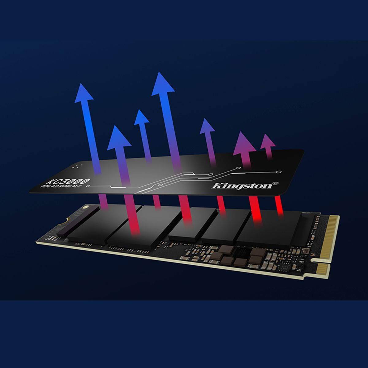 KINGSTON - SSD 512GB Kingston KC3000 M.2 2280 NVMe PCIe 4.0 Alta Velocidad SKC3000S/512G