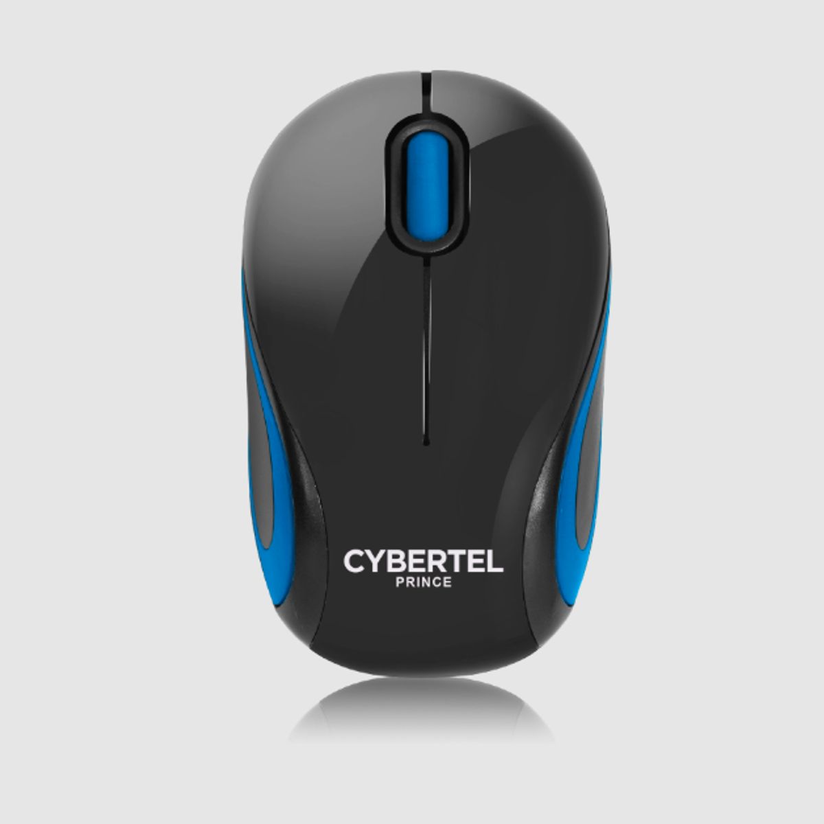 CYBERTEL - Mouse Oficina Inalámbrico1000DPI Negro y Azul Cybertel Prince CYB M300