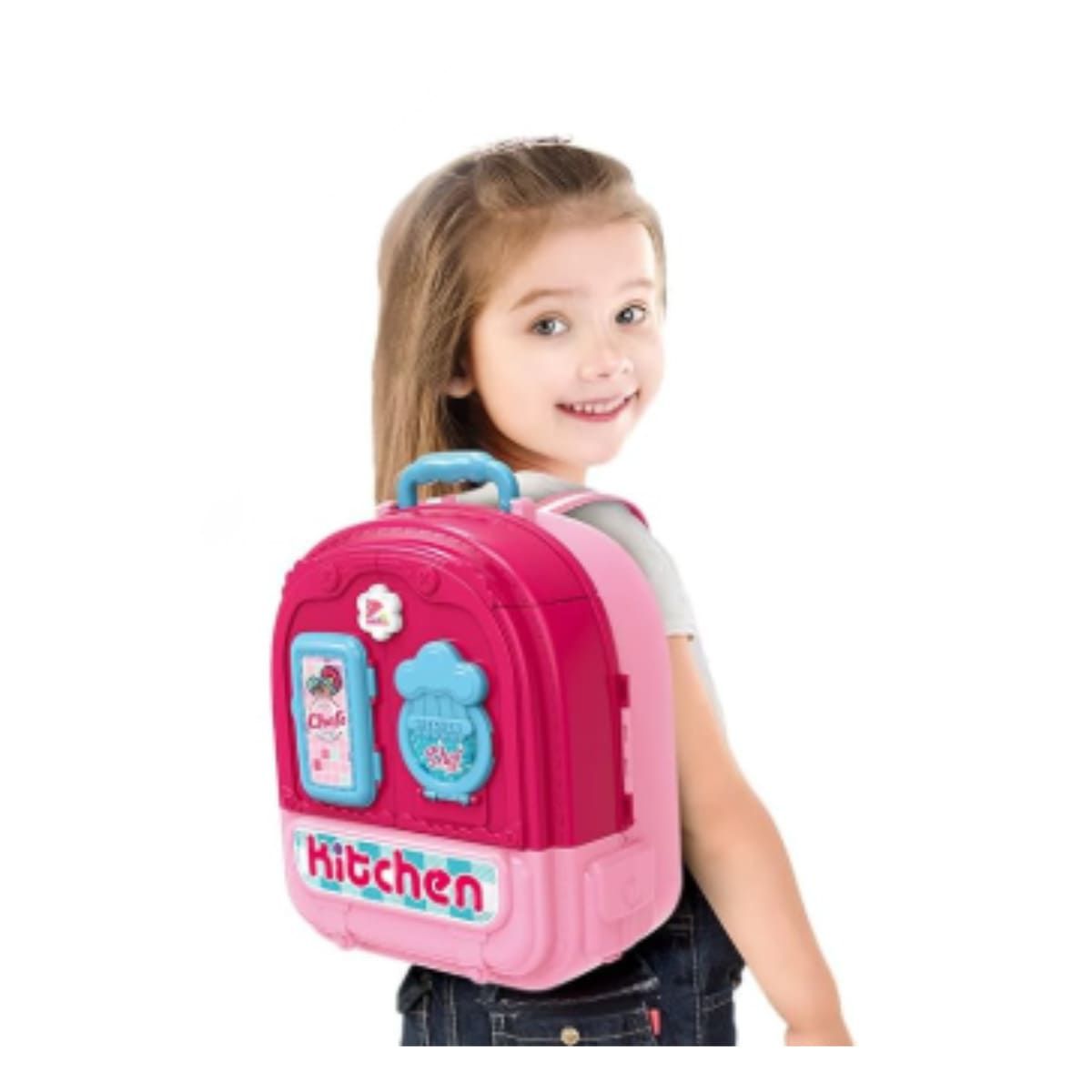 RYBIU IMPORT - Set Kitchen Portable en Color Rosado Y+Regalo Agendita