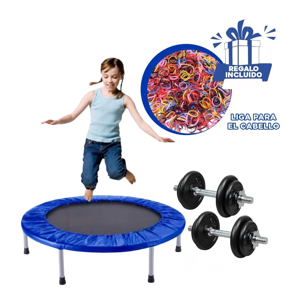 GENERICO - Rebotador Dinamico Talla M en Azul Y+Ligas de Regalo