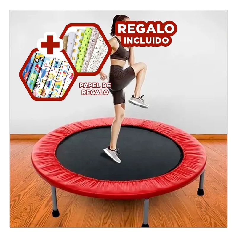 GENERICO - Trampolin Resistente de Tamaño M en Rojo Y+Papel de Regalo