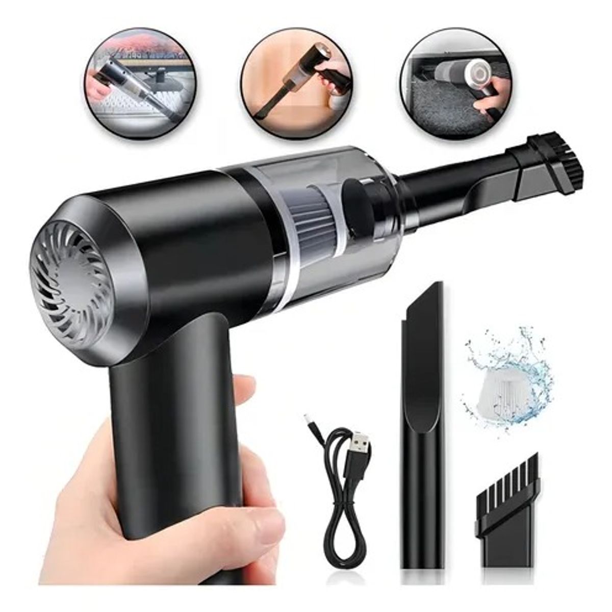 OEM - Aspiradora De Mano Portátil Recargable 2 en 1 Mini Aspirador