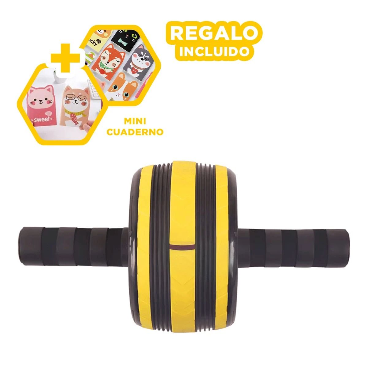 GENERICO - Rueda de Deporte Resistente en Amarillo Y+Regalo Agendita