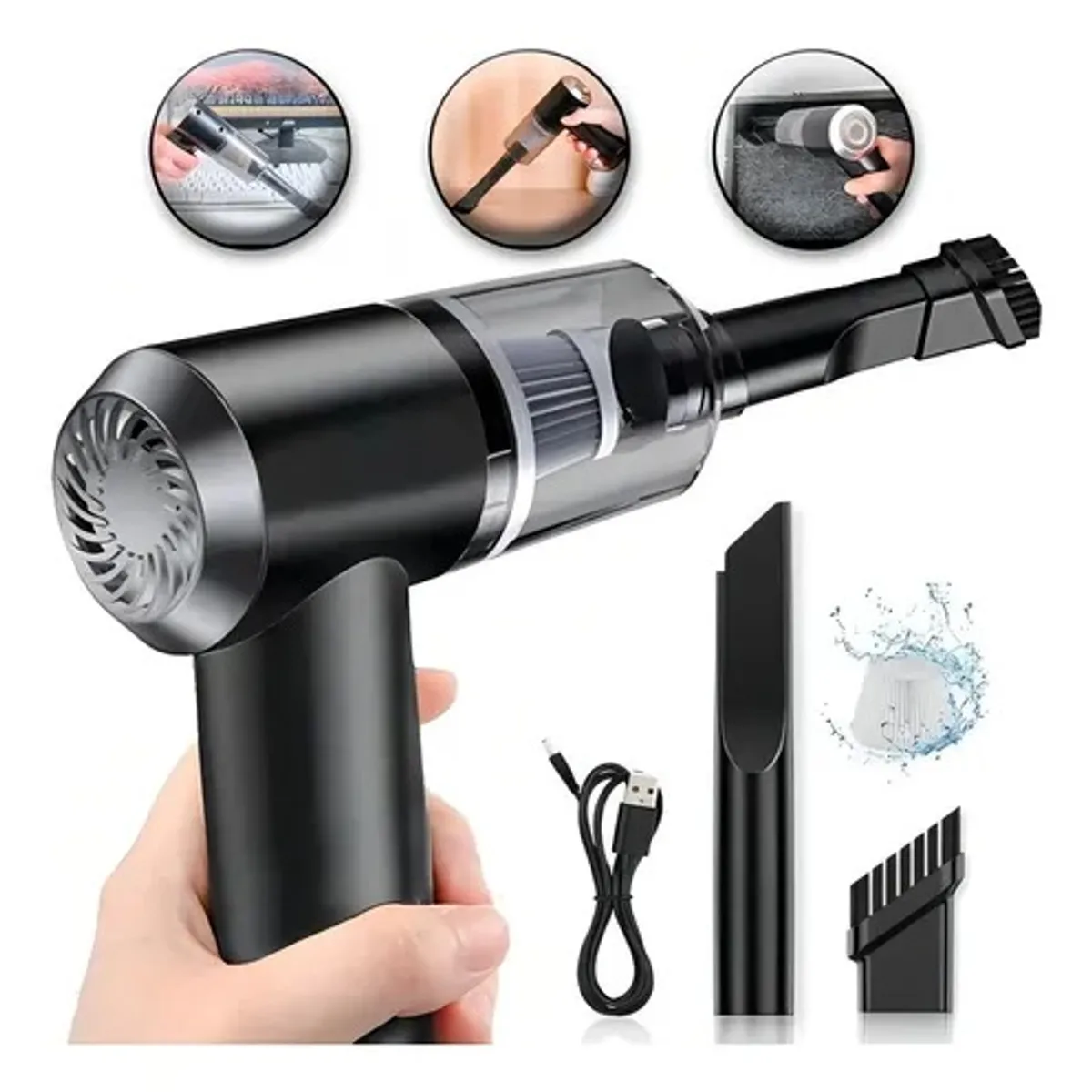 OEM - Aspiradora De Mano Portátil Recargable 2 en 1 Mini Aspirador