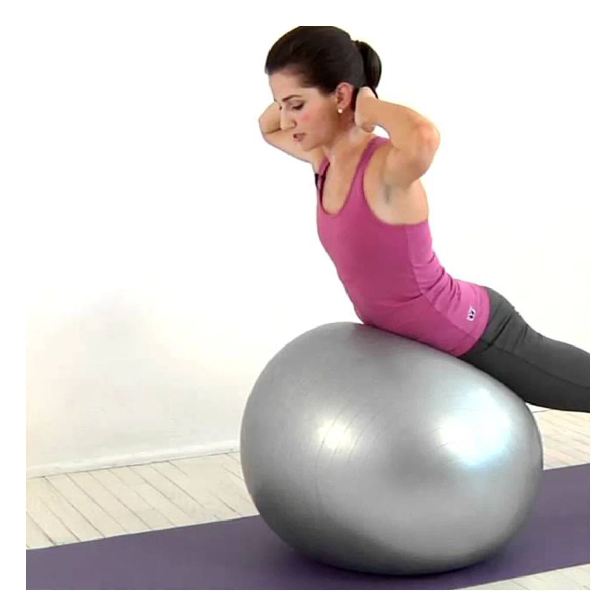 GENERICO - Pack4 Pelota para Yoga de 75cm en Plomo Y+Regalo Agendita