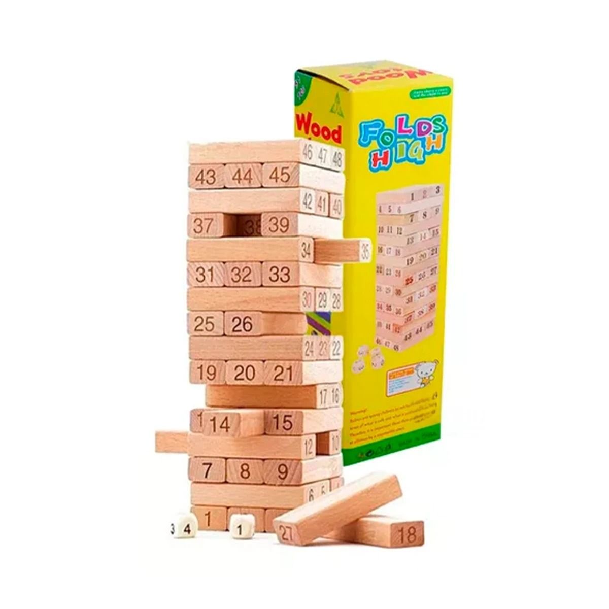 GENERICO - Pack6 Bloques para Torre Caja Amarilla Y+Regalo Stickers