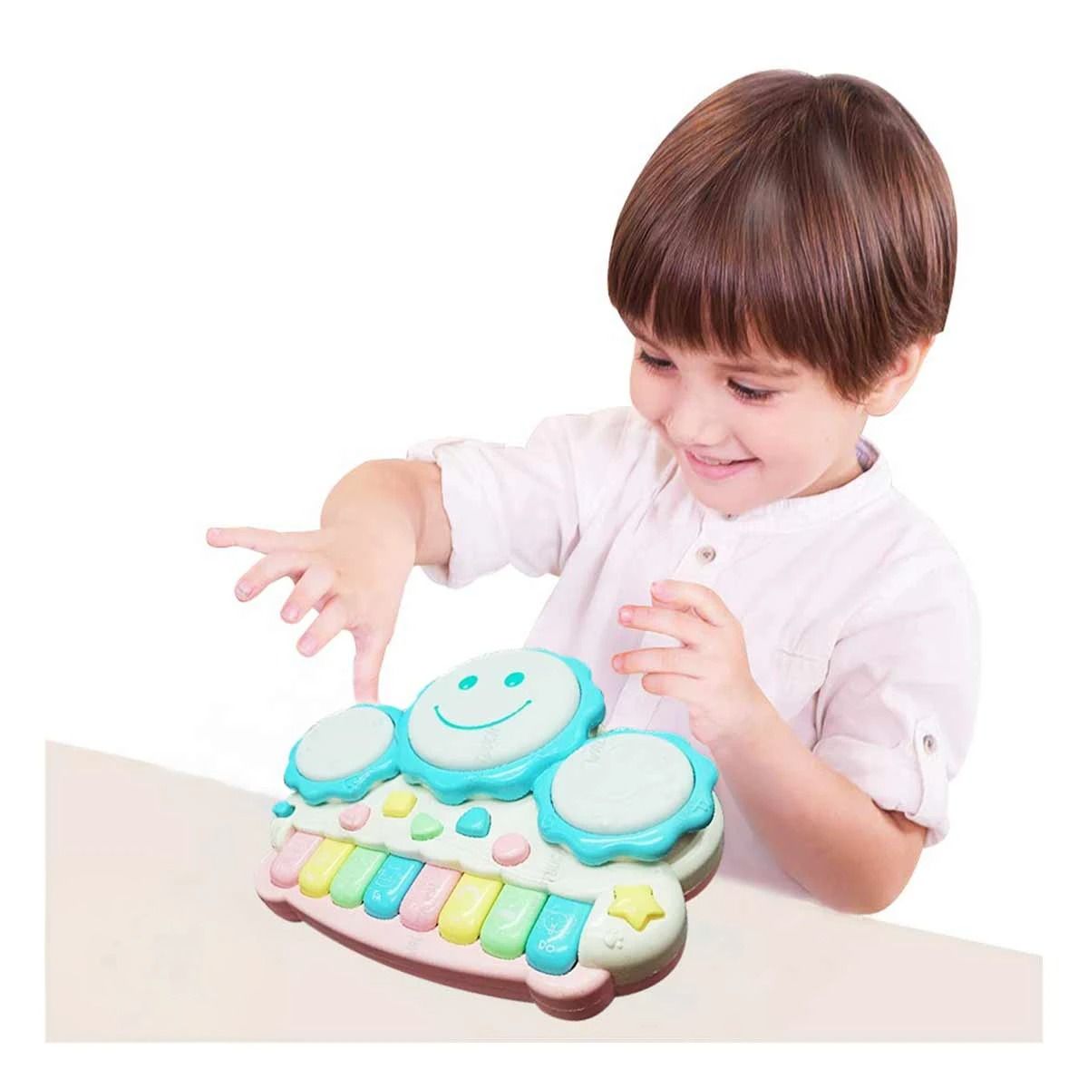 GENERICO - Pack2 Piano Ludico y Educativo en Azul Y+Regalo Stickers