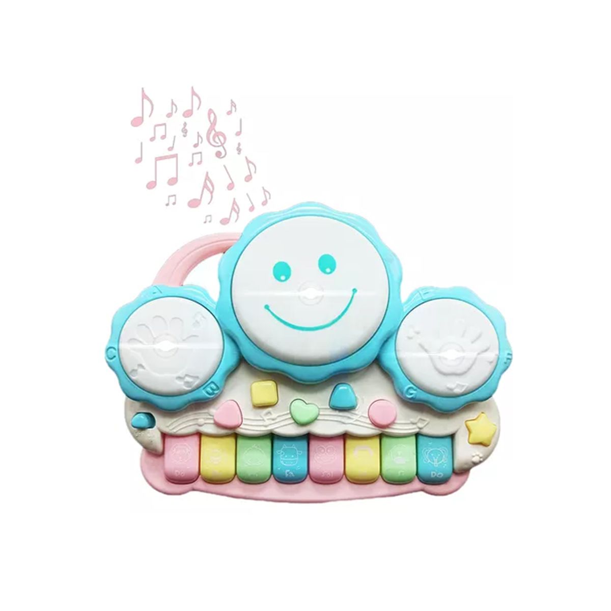 GENERICO - Pack2 Piano Ludico y Educativo en Azul Y+Regalo Stickers