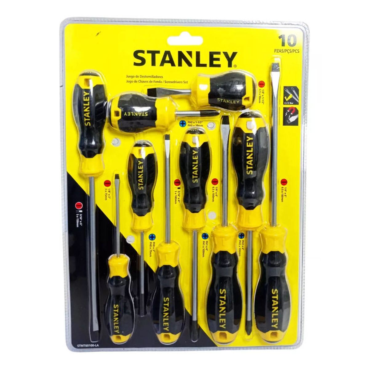 STANLEY - Juego De Destornilladores De 10pcs STANLEY - STMT66676-840