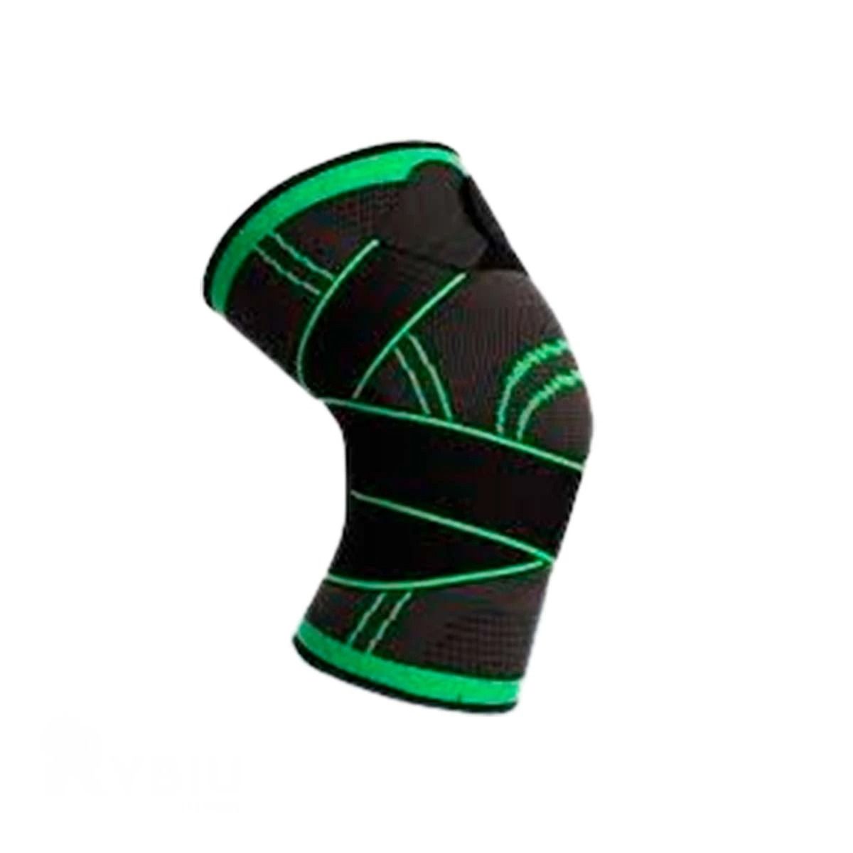 GENERICO - Rodillera de Compresion Deportiva de Color Plomo y Verde
