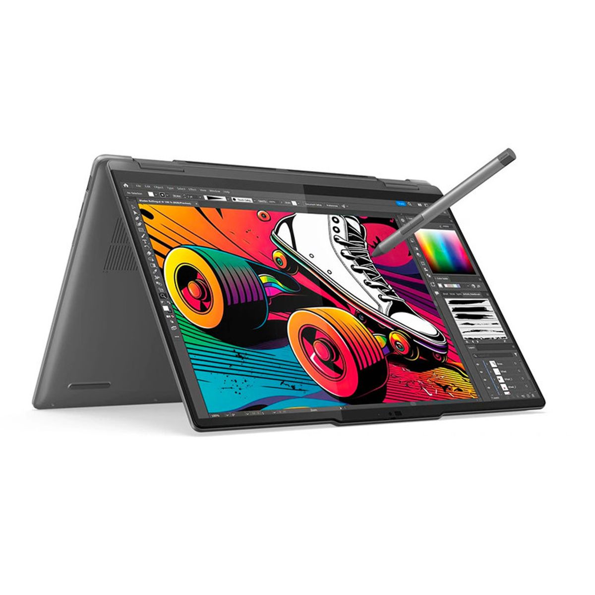 LENOVO - Convertible Lenovo Yoga 7i, Ultra 5-125U, RAM 16GB, SSD 512GB, LED 16 WUXGA Touch, W11H, Storm Grey