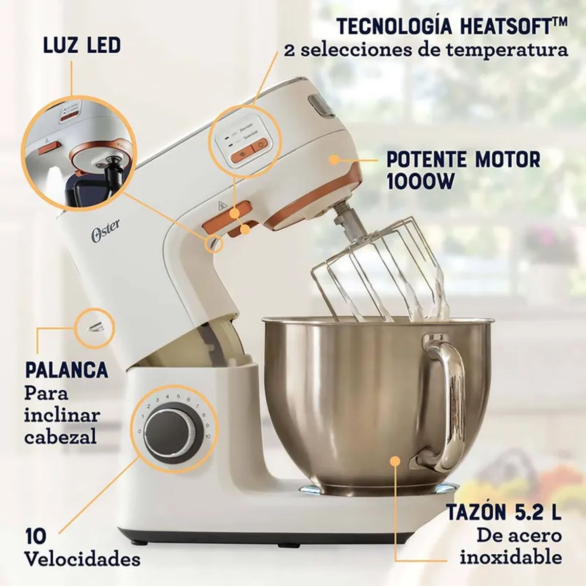 OSTER - Batidora de Pedestal Blanca 52L FPSTSMPL4W053