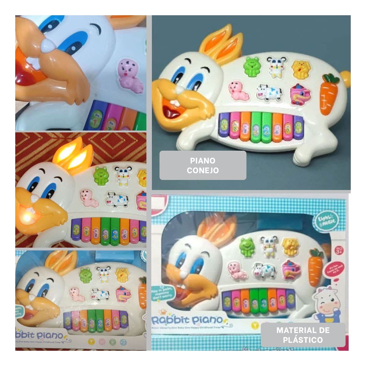 GENERICO - Piano Didactico para Infantes en Blanco Y+Papel de Regalo