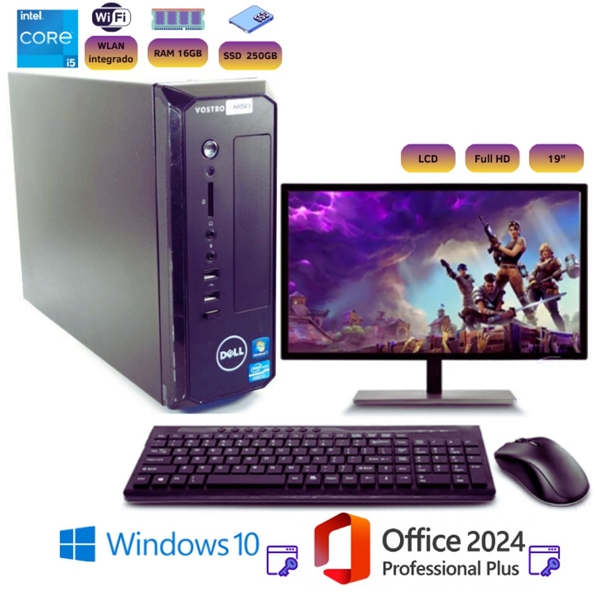 DELL - Computadora Dell D06S I5 250GB SSD 16GB RAM+ W10P y Office 2024PP