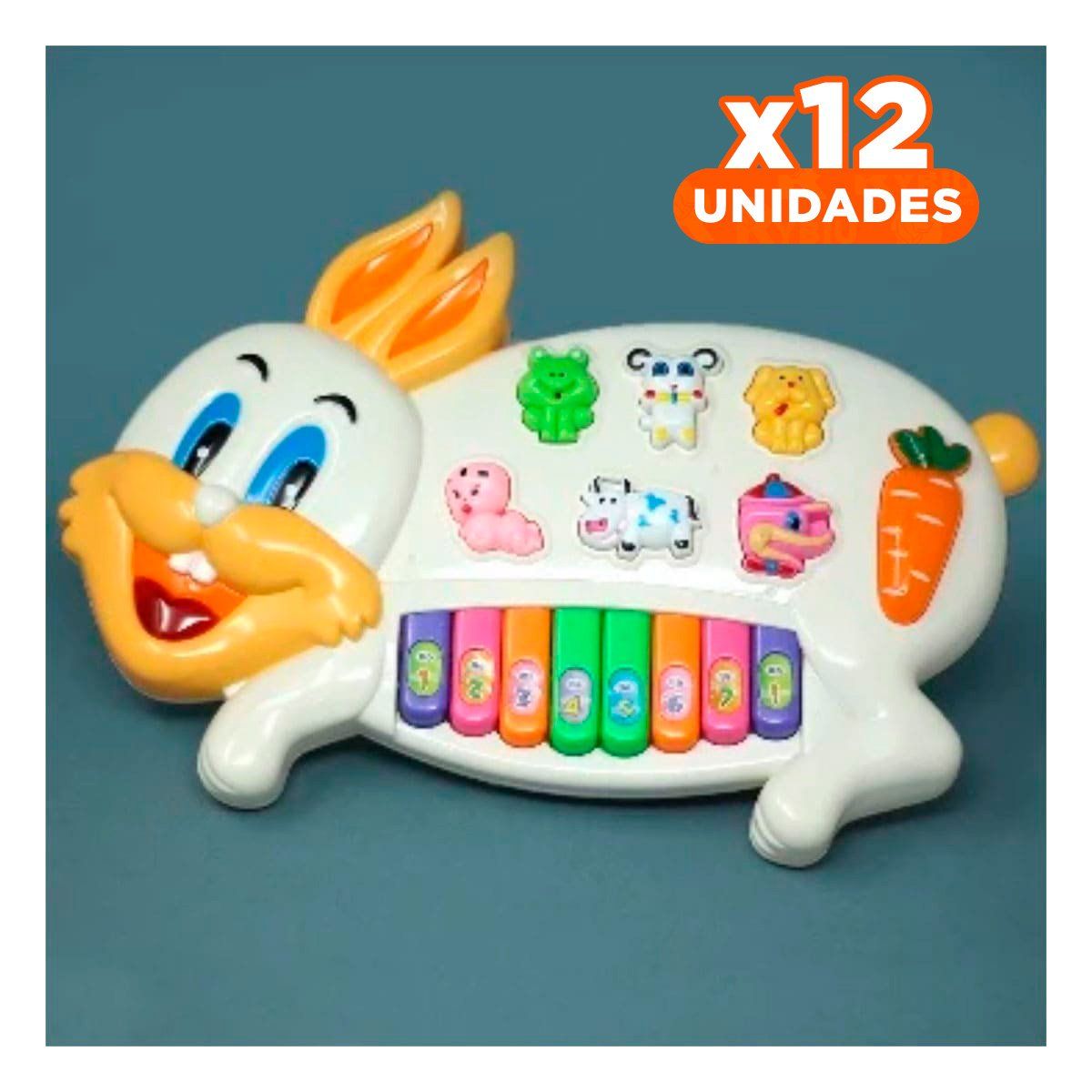 GENERICO - Pack12 Juguete Animalista de Piano Y+Regalo Stickers