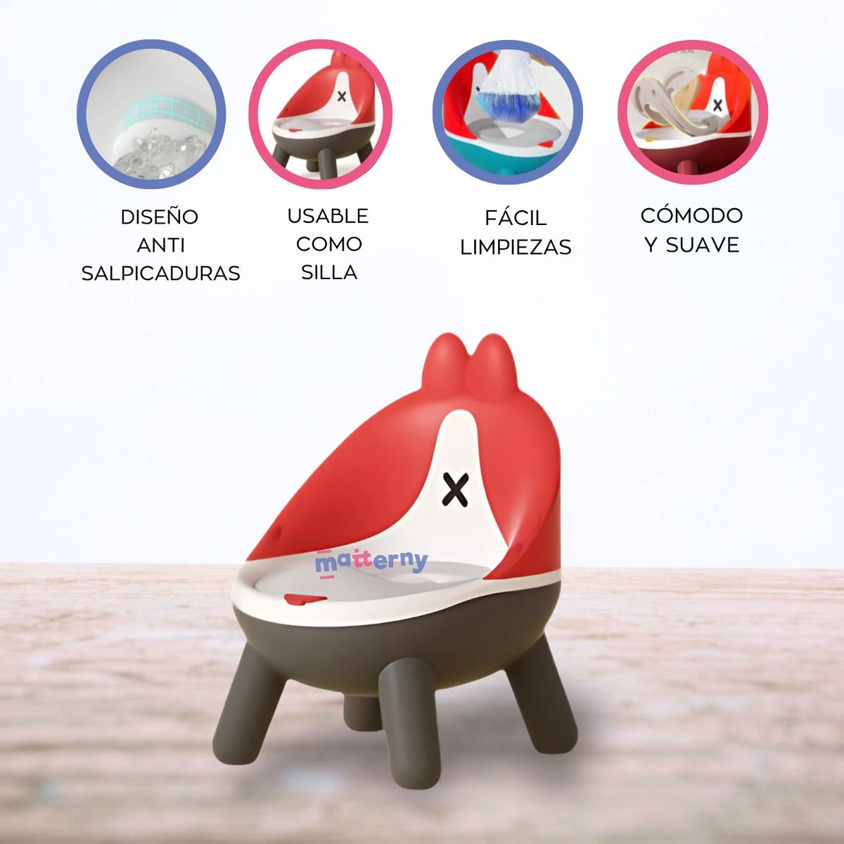 GENERICO - Asiento Bacinica «COMFY KID» Red
