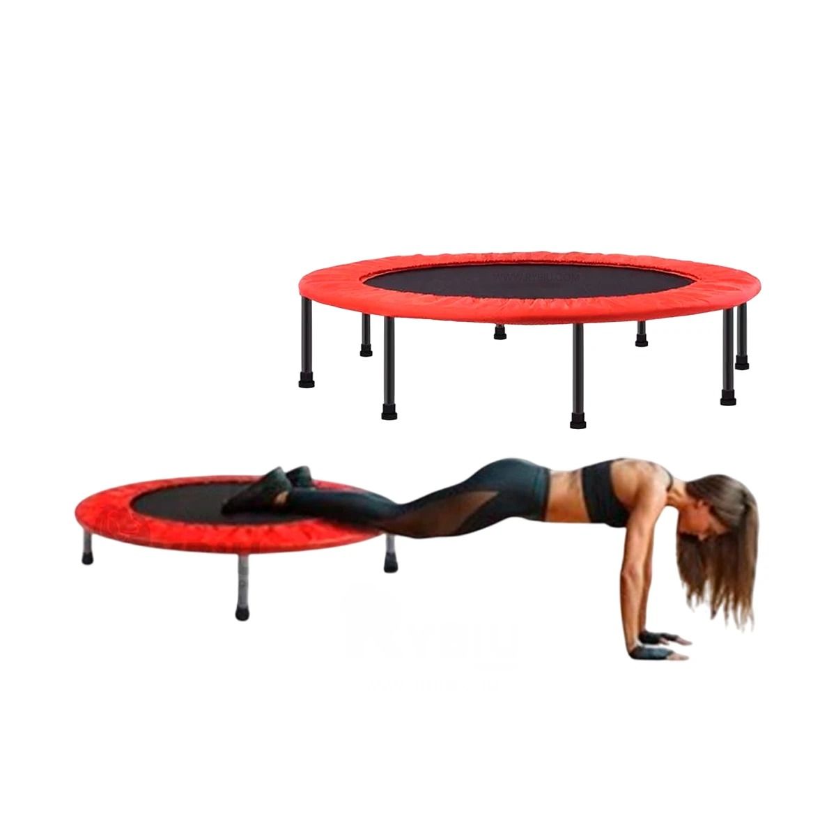 GENERICO - Trampolin Robusto de Tamaño M Color Rojo Y+Regalo Stickers