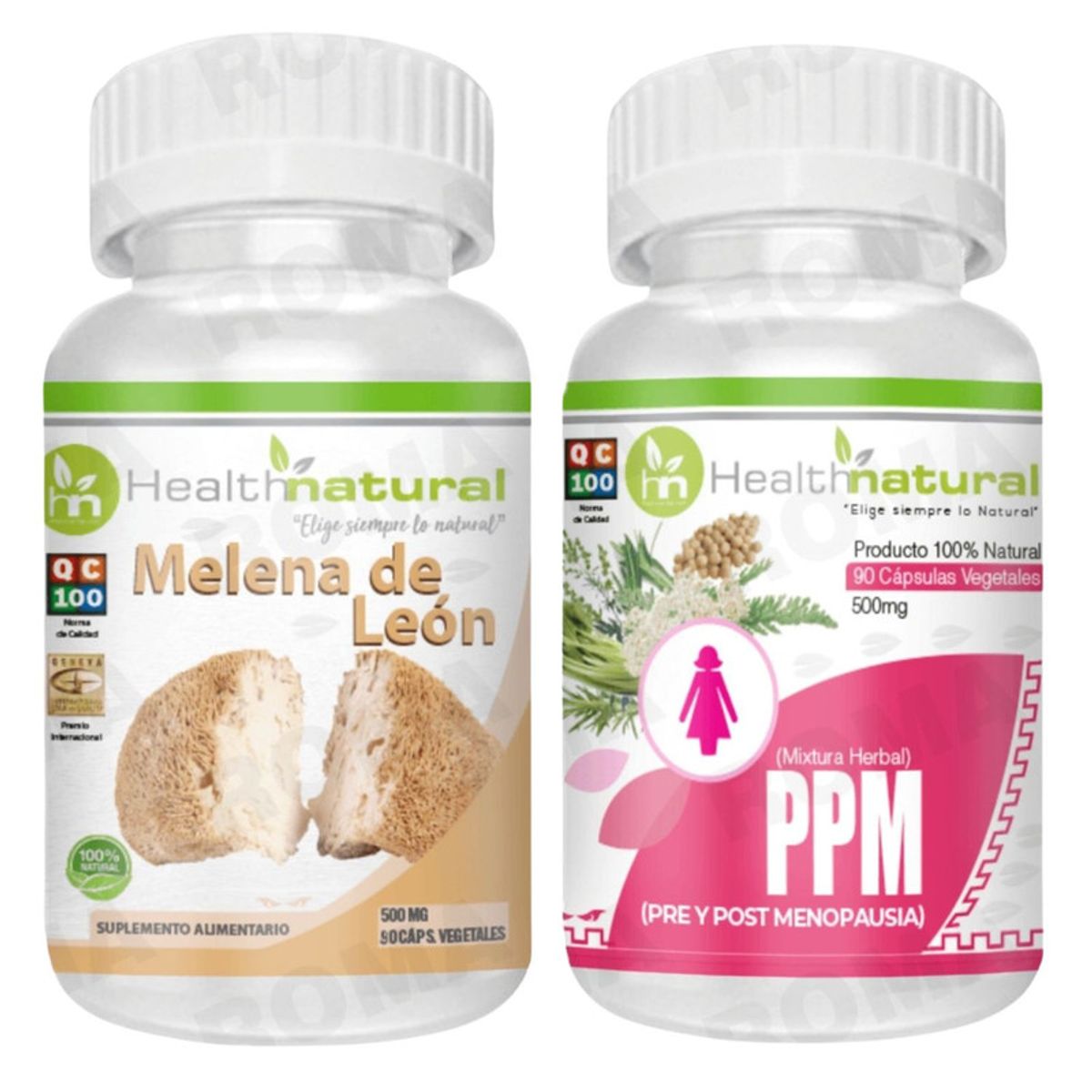 HEALTHNATURAL - MELENA DE LEÓN HEALTHNATURAL 500MG + PPMPRE Y POST MENOPAUSIA HEALTHNATURAL 500MG