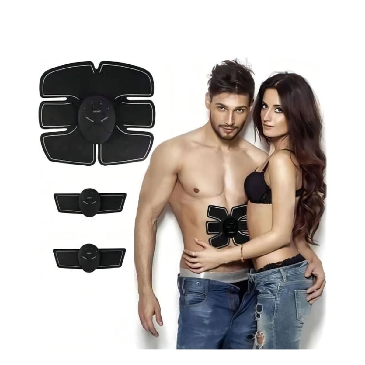 GENERICO - Pack4 Parche Masajeador de 3pzs Negro Y+Banderitas Adhesivas